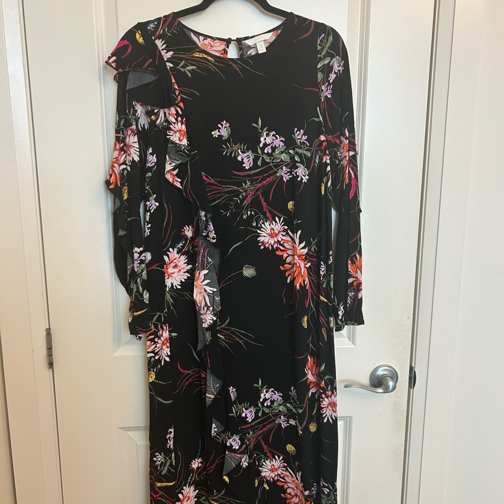 Floral Black Dress